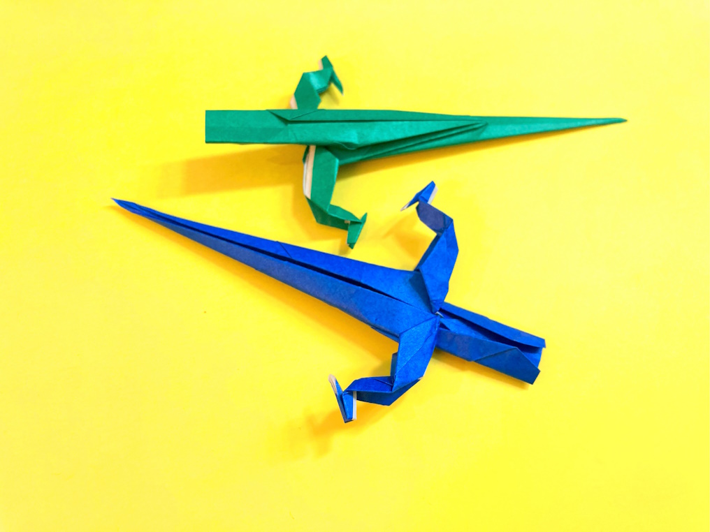 折り紙　一枚で作るかっこいい剣ドラゴンソード(龍剣)の簡単な作り方-2